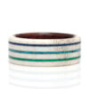 Antler Ring with Bentwood Lining with Lapis Lazuli, Turquoise, and Malachite Stone