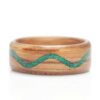 Green Wave Bentwood Ring